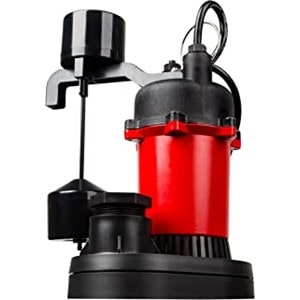 Red Lion RL-SP50V Vertical Magnetic Float Switch 1/2 HP Thermoplastic Housing Automatic 2520 gph at 10 ft height Submersible Sump Pump